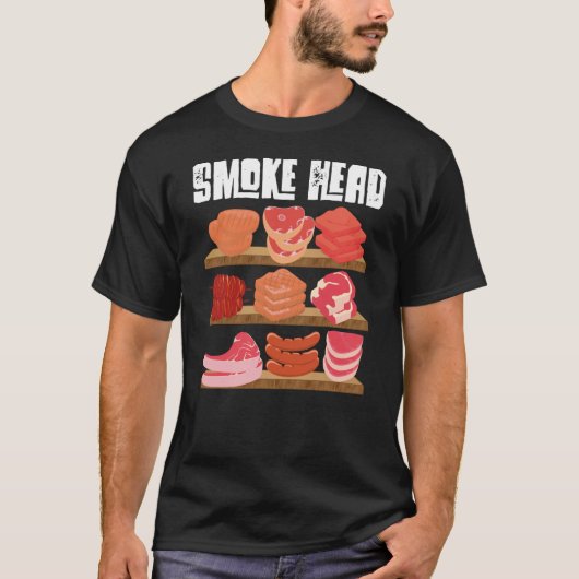 Smoke Head Smoker Grill Barbecue Meat Grilling T-shirt (Voorkant)
