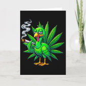 Smoke Joint Turkey Funny Thanksgiving Tee 1  Kaart (Voorkant)