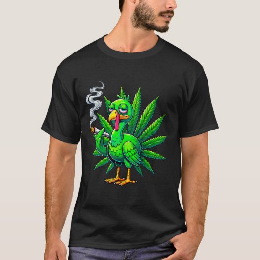 Smoke Joint Turkey Funny Thanksgiving Tee 1 T-shirt (Voorkant)