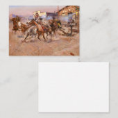 Smoke of a. 45, 1908 by Charles Marion Russell Notitiekaartje (Voorkant / Achterkant)