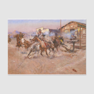 Smoke of a. 45, 1908 by Charles Marion Russell Tissuepapier