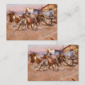 Smoke of a. 45, 1908 by Charles Marion Russell Visitekaartje (Voorkant / Achterkant)