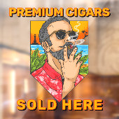 Smoke Shop Premium Sigaren Verkocht Hier Advertent Raamsticker (Vel 2)