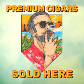 Smoke Shop Premium Sigaren Verkocht Hier Advertent Raamsticker (Vel 3)