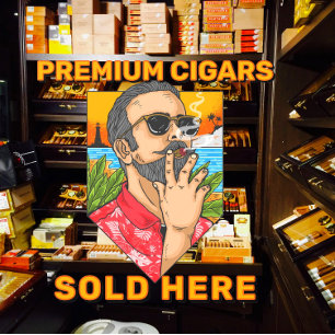 Smoke Shop Premium Sigaren Verkocht Hier Advertent Raamsticker