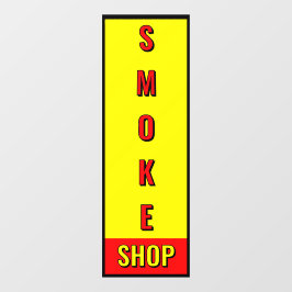 Smoke Shop Rood Geel Zwart Advertentie Raamsticker