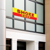 Smoke Shop Rood Geel Zwart Advertentie Spandoek (Buitenkant Gebouw)