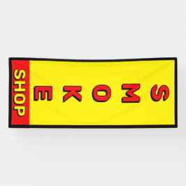 Smoke Shop Rood Geel Zwart Advertentie Spandoek