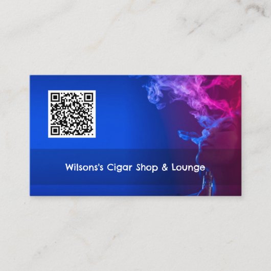 Smoke Shop Vape QR-code Visitekaartje (Voorkant)