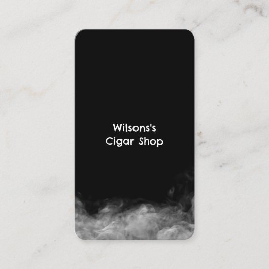 Smoke Shop Vape Zwart Visitekaartje (Voorkant)