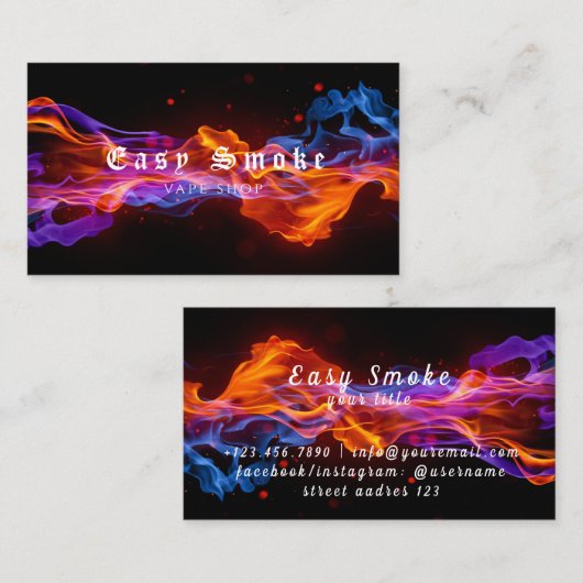 Smoke Shop Visitekaartjes (Voorkant / Achterkant)