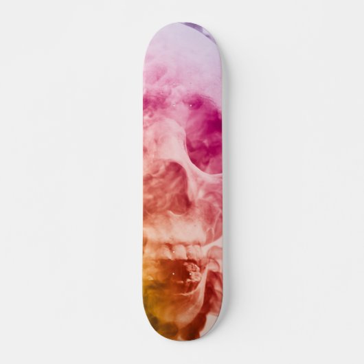 smoke skull skateboard custom art design (Voorkant)