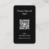 Smoke Vape QR Zwart Visitekaartje (Achterkant)