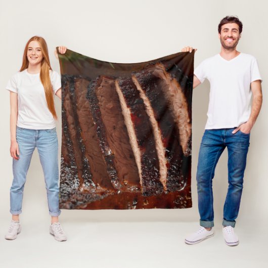 Smoked Brisket Fleece Blanket Deken (In situ)