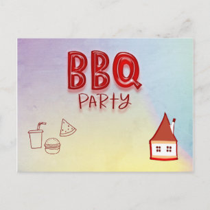 Smokehouse BBQ Party Invitation Briefkaart