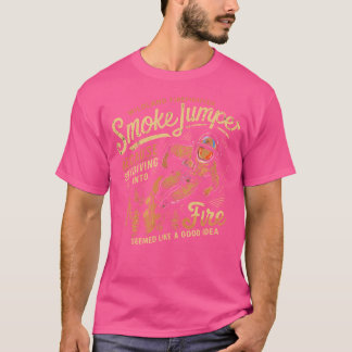 Smokejumper parachutespringen in het vuur leek een t-shirt