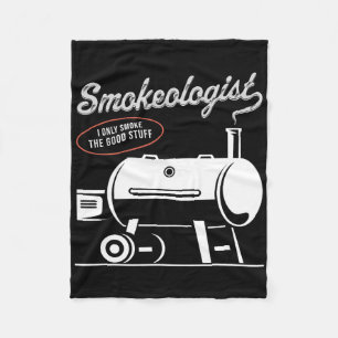 Smokeologist BBQ Dad Funny Smoking Meat Smoker RBE Fleece Deken