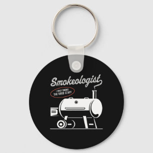 Smokeologist BBQ Dad Funny Smoking Meat Smoker RBE Sleutelhanger