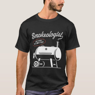 Smokeologist BBQ Dad Funny Smoking Meat Smoker RBE T-shirt
