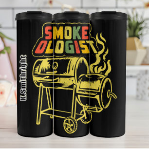 Smokeologist Funny Barbecue Grill Graphic Thermosbeker