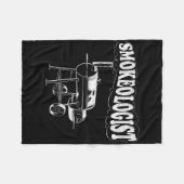 Smokeologist - Grappige Pitmaster BBQ Roker Grille Fleece Deken (Voorkant (Horizontaal))