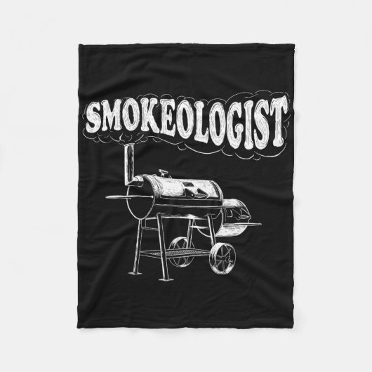 Smokeologist - Grappige Pitmaster BBQ Roker Grille Fleece Deken (Voorkant)