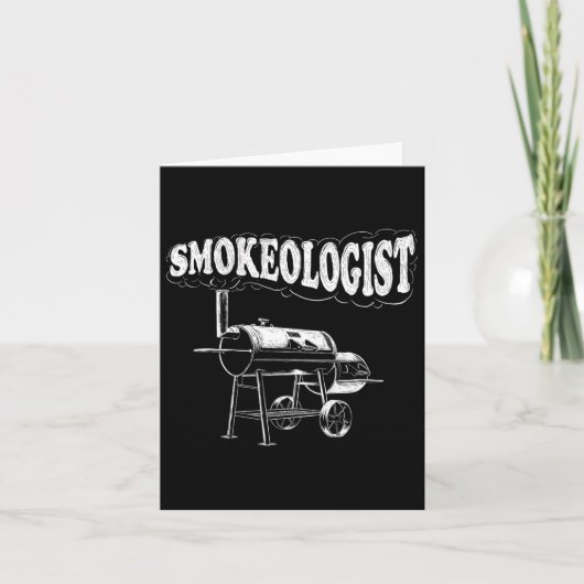 Smokeologist - Grappige Pitmaster BBQ Roker Grille Kaart (Voorkant)