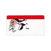 Smoker Santa Gift-labels hoesten Etiket (Voorkant)