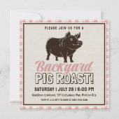 Smokey Backyard BBQ Pig Roast Kaart (Voorkant)