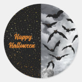 Smokey Bats Halloween aanpassen Ronde Sticker (Voorkant)