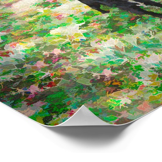 Smokey Black Mutt Cartoon Art-effect Poster (Hoek)