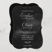 Smokey Black Waterverf Weddenschap Kaart (Voorkant / Achterkant)
