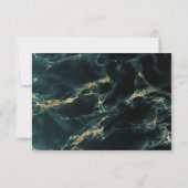 Smokey Blauwgroen Waterverf Geode BarefootBride™ RSVP Kaartje (Achterkant)