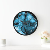 Smokey Blue Abstract Wall klok (Huis)