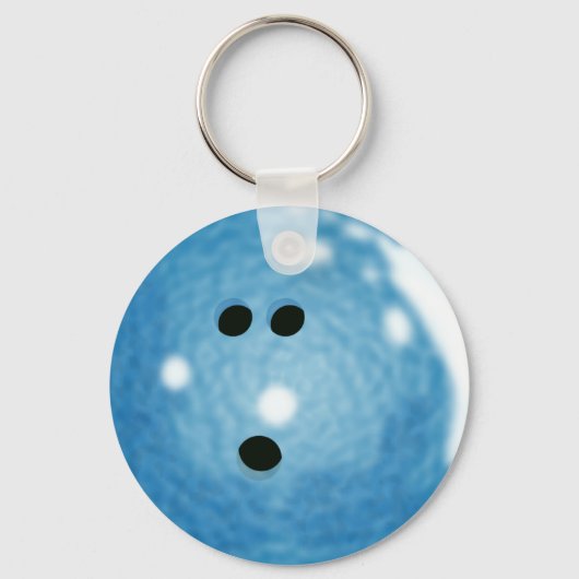 Smokey Blue Bowling Ball Sleutelhanger (Voorkant)