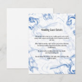 Smokey Blue Mist Wedding Details Enclosure Kaart (Voorkant / Achterkant)