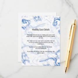 Smokey Blue Mist Wedding Details Enclosure Kaart