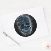 Smokey Blue Skull Art Sticker (Envelop)