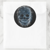 Smokey Blue Skull Art Sticker (Tas)