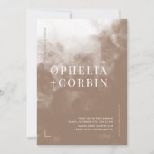 Smokey Bruin Minimale Bruiloft Kaart (Voorkant)