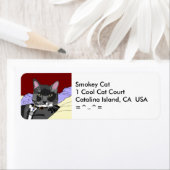 Smokey Cat adreslabel Etiket (Insitu)