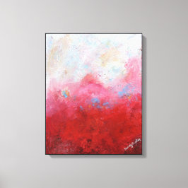 Smokey Crimson Canvas Afdruk