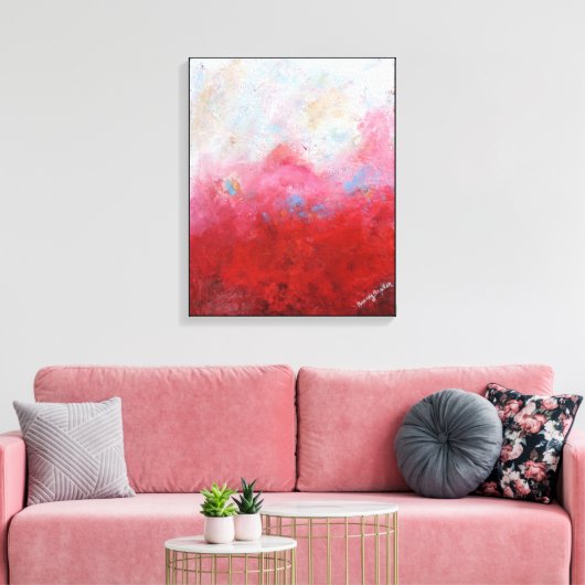 Smokey Crimson Canvas Afdruk (Insitu (Woonkamer))