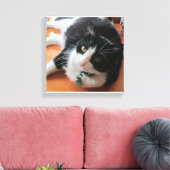 Smokey De Kat Canvas Print (Insitu (Woonkamer))