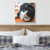 Smokey De Kat Canvas Print (Insitu (Slaapkamer))