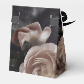 Smokey Donker Zwart Rose Boeket Bruiloft Bedankdoosjes (Achterkant)