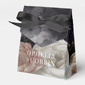 Smokey Donker Zwart Rose Boeket Bruiloft Bedankdoosjes (Voorkant Zijde)