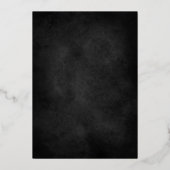 Smokey Donker Zwart Rose Boeket Bruiloft Folie Uitnodiging (Achterkant)