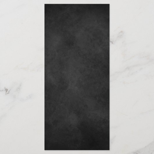 Smokey Donker Zwart Rose Boeket Bruiloft Menu (Achterkant)