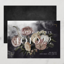 Smokey Donker Zwart Rose Boeket Bruiloft